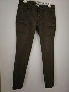 Joie, Women’s Olive Green Utility Skinny Ankle Jeans